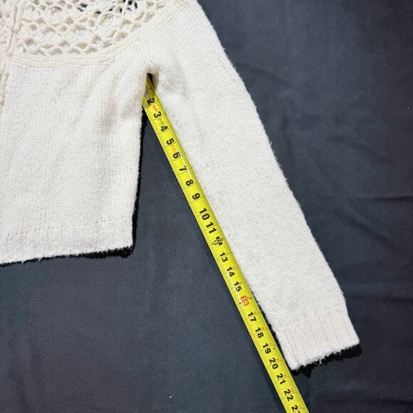 Torrid Women's Knit/Crochet Sweater Size 2 White Cropped - Picture 8 of 9